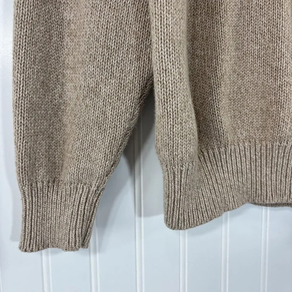 Vintage Croft & Barrow Mens Knit Sweater Size L Fisherman Academia Heritage Cozy - Picture 5 of 13